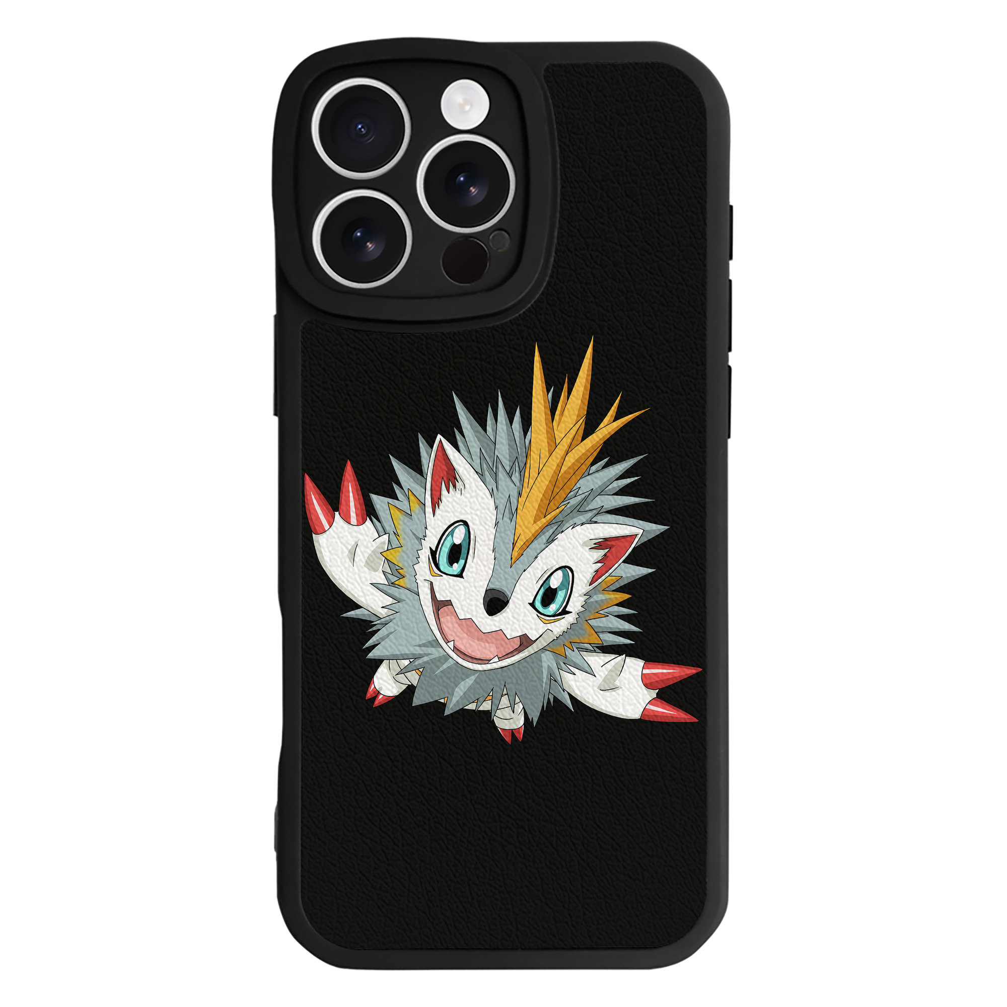 （画像用） Digimon デジタルモンスター/デジモン 【iPhone 16シリーズ対応】シリコンスマホケース（レザー調） 材質：シリコン